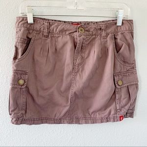 EDC Esprit Brown Cargo Mini Skirt Size 6